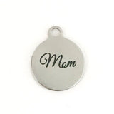Mom Charm Round Engraved Charm | Fashion Jewellery Outlet | Fashion Jewellery Outlet