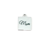 Mom Charm Square Engraved Charm | Fashion Jewellery Outlet | Fashion Jewellery Outlet