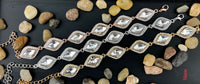 Crystal Diamond Shape Gold Bridal Bracelet | Fashion Jewellery Outlet | Fashion Jewellery Outlet