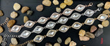 Crystal Bracelet Diamond Shape Silver | Fashion Jewellery Outlet | Fashion Jewellery Outlet