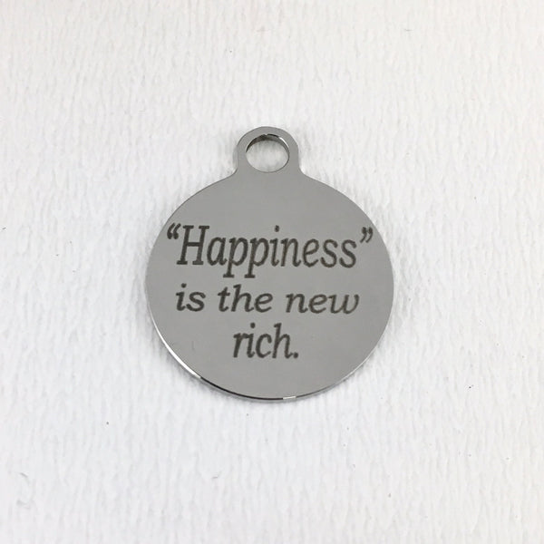 Happiness Laser Engraved Charm | Fashion Jewellery Outlet | Fashion Jewellery Outlet