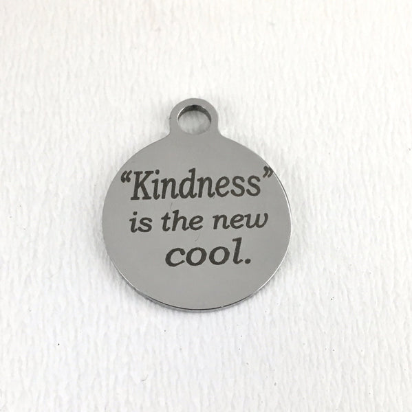 Kindness is the new cool Engraved Charm | Fashion Jewellery Outlet | Fashion Jewellery Outlet