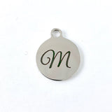 Initial Letter Round Personalized Charm | Fashion Jewellery Outlet | Fashion Jewellery Outlet