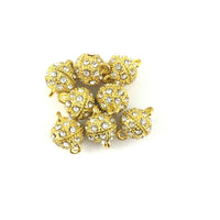 14mm CZ Magnetic Lock Jewellery 2 Sets, Gold | Fashion Jewellery Outlet | Fashion Jewellery Outlet
