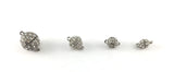 10mm CZ Magnetic Jewelry Lock 2 Sets, Rhodium | Fashion Jewellery Outlet | Fashion Jewellery Outlet