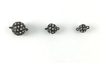 12mm Gunmetal CZ Magnet Lock for Jewellery | Fashion Jewellery Outlet | Fashion Jewellery Outlet