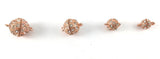 12mm CZ Magnet Lock 2 Sets, Rose Gold | Fashion Jewellery Outlet | Fashion Jewellery Outlet