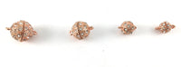 16mm CZ Magnetic Jewelry Locks, Rose Gold | Fashion Jewellery Outlet | Fashion Jewellery Outlet