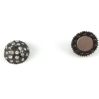 8mm CZ Magnet Lock 2 Sets, Gunmetal | Fashion Jewellery Outlet | Fashion Jewellery Outlet