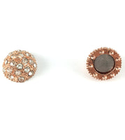 16mm CZ Magnetic Jewelry Locks, Rose Gold | Fashion Jewellery Outlet | Fashion Jewellery Outlet