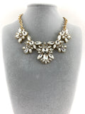 Elegant Floral Flower Crystal Necklace | Fashion Jewellery Outlet | Fashion Jewellery Outlet