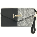 Black and Grey Clutch | Fashion Jewellery Outlet | Fashion Jewellery Outlet