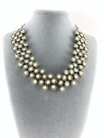 Ivory Stone Silver Necklace | Fashion Jewellery Outlet | Fashion Jewellery Outlet