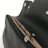 Black Chain Detail Faux Leather Clutch | Fashion Jewellery Outlet | Fashion Jewellery Outlet