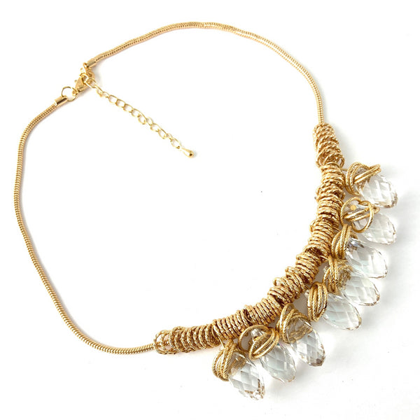 Gold Crystal Necklace | Fashion Jewellery Outlet | Fashion Jewellery Outlet