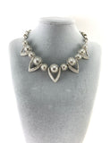 Filigree Ball Necklace with Crystals Silver | Fashion Jewellery Outlet | Fashion Jewellery Outlet