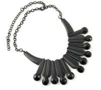 Black Leaves Necklace | Fashion Jewellery Outlet | Fashion Jewellery Outlet