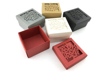 Square Laser Cut Beige Paper Gift Box | Fashion Jewellery Outlet | Fashion Jewellery Outlet