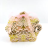 Pink with Gold Laser Cut Paper Gift Box | Fashion Jewellery Outlet | Fashion Jewellery Outlet