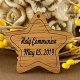 Star Wood Engraved Tags, Holy Communion Gift| Fashion Jewellery Outlet | Fashion Jewellery Outlet