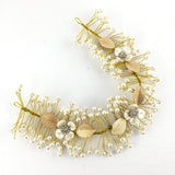 Gold Flexible Pearl Hair Vine, Hair Piece | Fashion Jewellery Outlet | Fashion Jewellery Outlet