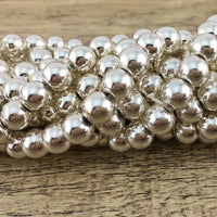 12mm Silver Hematite Bead | Fashion Jewellery Outlet | Fashion Jewellery Outlet