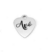 Avó (Grandma in Portuguese) Heart Charm | Fashion Jewellery Outlet | Fashion Jewellery Outlet
