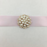 Rose Gold Invitation Buckle with Pearls | Fashion Jewellery Outlet | Fashion Jewellery Outlet