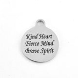 Kind Heart Engraved Charm | Fashion Jewellery Outlet | Fashion Jewellery Outlet