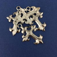Alloy Silver Orthodox Cross Charm | Fashion Jewellery Outlet | Fashion Jewellery Outlet