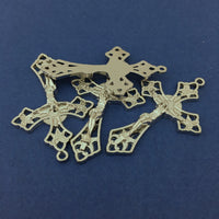 Alloy Silver Crucifix Cross Charm | Fashion Jewellery Outlet | Fashion Jewellery Outlet
