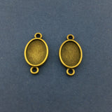Oval Shape Alloy Jewellery Connectors | Fashion Jewellery Outlet | Fashion Jewellery Outlet