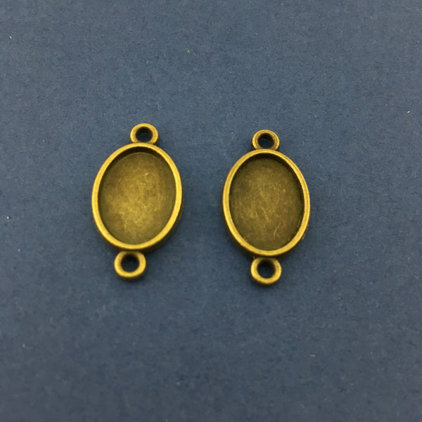 Oval Shape Alloy Jewellery Connectors | Fashion Jewellery Outlet | Fashion Jewellery Outlet