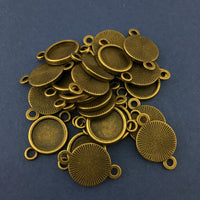 Bronze Round Alloy Jewellery Connectors | Fashion Jewellery Outlet | Fashion Jewellery Outlet