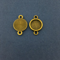 Bronze Round Alloy Jewellery Connectors | Fashion Jewellery Outlet | Fashion Jewellery Outlet