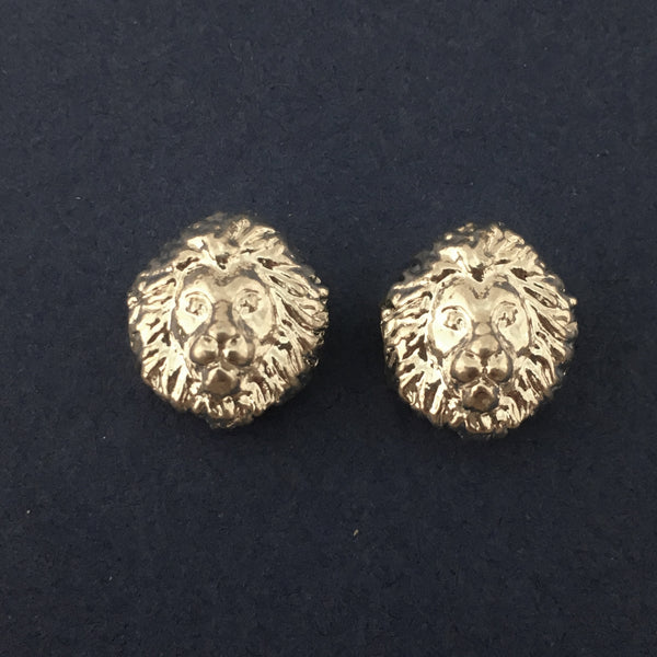 Alloy Silver Lion Beads | Fashion Jewellery Outlet | Fashion Jewellery Outlet