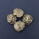 Alloy Silver Lion Beads | Fashion Jewellery Outlet | Fashion Jewellery Outlet