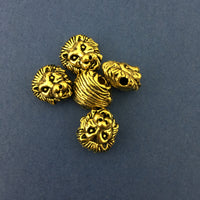 Alloy Gold Lion Beads | Fashion Jewellery Outlet | Fashion Jewellery Outlet