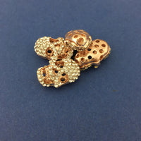 Alloy Rose Gold Skeleton Beads | Fashion Jewellery Outlet | Fashion Jewellery Outlet