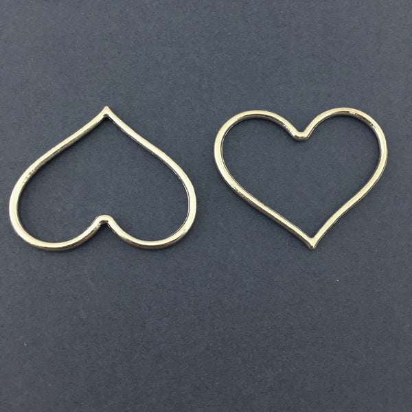 Silver Heart Alloy Jewellery Connectors | Fashion Jewellery Outlet | Fashion Jewellery Outlet