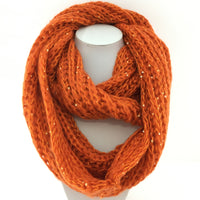 Orange Infinity Scarf | Fashion Jewellery Outlet | Fashion Jewellery Outlet