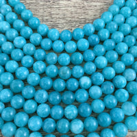 10mm Milky Blue Jade Bead | Fashion Jewellery Outlet  | Fashion Jewellery Outlet