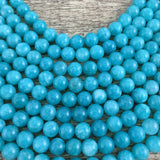 10mm Milky Blue Jade Bead | Fashion Jewellery Outlet  | Fashion Jewellery Outlet