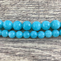 10mm Milky Blue Jade Bead | Fashion Jewellery Outlet  | Fashion Jewellery Outlet