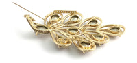 Gold Peacock Brooch Pin Gold Rhinestones | Fashion Jewellery Outlet | Fashion Jewellery Outlet
