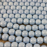 6mm Faux Opaque Baby Blue Glass Pearl | Fashion Jewellery Outlet | Fashion Jewellery Outlet