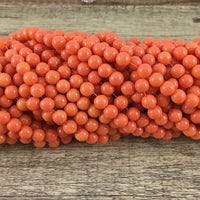 8mm Faux Coral Glass Pearl | Fashion Jewellery Outlet | Fashion Jewellery Outlet