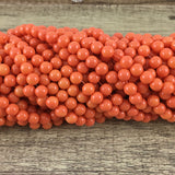 6mm Faux Coral Glass Pearl | Fashion Jewellery Outlet | Fashion Jewellery Outlet