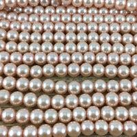 6mm Faux Light Taupe Glass Pearl | Fashion Jewellery Outlet | Fashion Jewellery Outlet