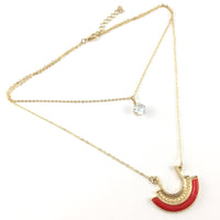 Boho Style Chain Choker White Bullet Necklace| Fashion Jewellery Outlet | Fashion Jewellery Outlet